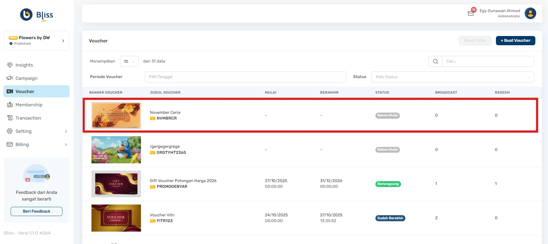Cara membuat voucher